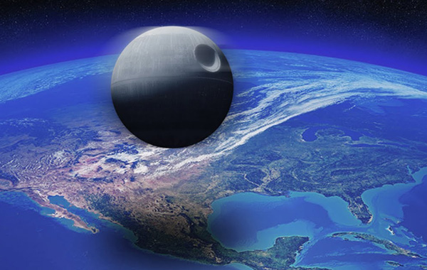 Death Stars dibandingkan bumi