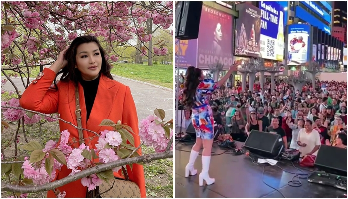 Fitri Carlina Dangdutan di Times Square, Ratusan Penonton Antusias Bergoyang