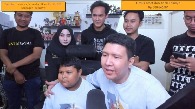 YouTuber Windah Basudara Galang Donasi di Live Steaming untuk Rahmat Okky Boy