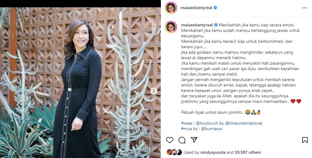 Nasihat Maia Estianty