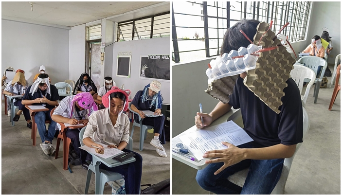 Dosen ini Wajibkan Mahasiswa Pakai Topi Anti Nyontek Saat Ujian, Malah Dibikin Kreasi Unik!