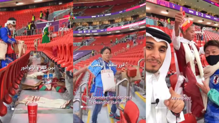 Viral Suporter Jepang Bersihkan Sampah Usai Nonton Piala Dunia Qatar 2022, Banjir Pujian!