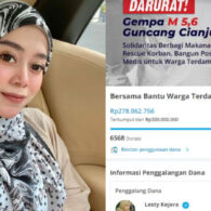 Keluarga Ikut Terdampak, Lesti Kejora Galang Dana untuk Korban Gempa Cianjur