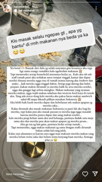 Alasan Nana Mirdad bedakan makanan dengan ART