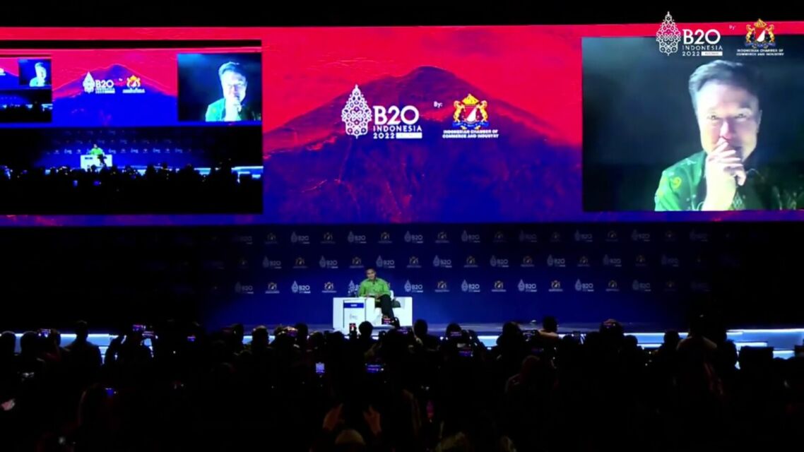 Elon Musk hadir virtual di B20