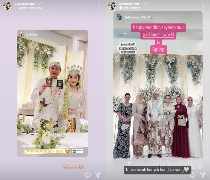 Pernikahan Kiki Amalia dan Agung Nugraha