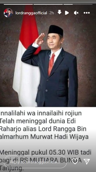 Lord Rangga meninggal dunia