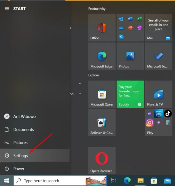 Fitur Settings Windows 10