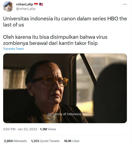 Universitas Indonesia disebut-sebut dalam film via @Rohani_Alip