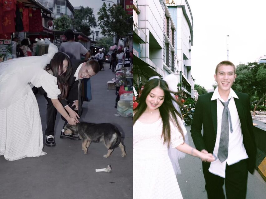 7 Potret Unik Pre-wedding Julian Jacob dan Mirriam Eka di Pasar Tradisional, Usung Konsep Retro