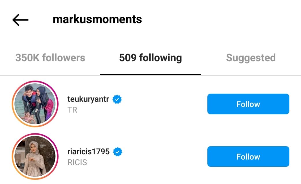 Mark Westlife mem-follow akun Instagram Ria Ricis