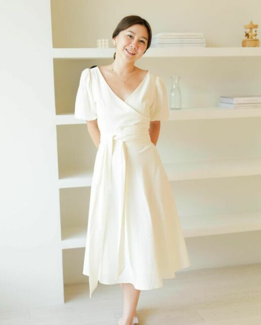 EIRA midi dress in White