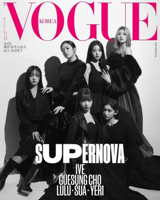 Kover majalah Vogue Korea - IVE edisi Januari 2023 Photo by Vogue Korea from Instagram