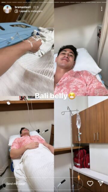 Verrell Bramasta terkena bali belly