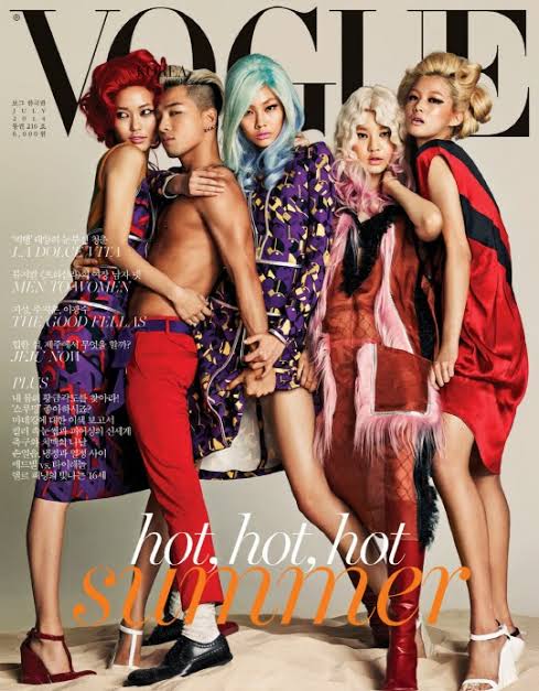 Kover majalah Vogue Korea edisi Juli 2014 - Taeyang BIGBANG Photo by Vogue Korea from Instagram