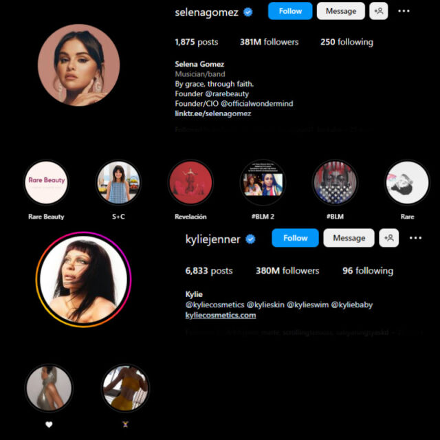 Followers instagram Selena Gomez