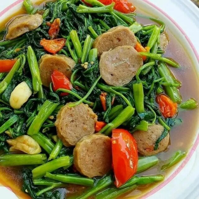 Resep masak cah kangkung bakso