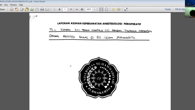 Ujian Presentasi Soca Mahasiswa prodi Keperawatan Anestesiologi UMP Purwokerto