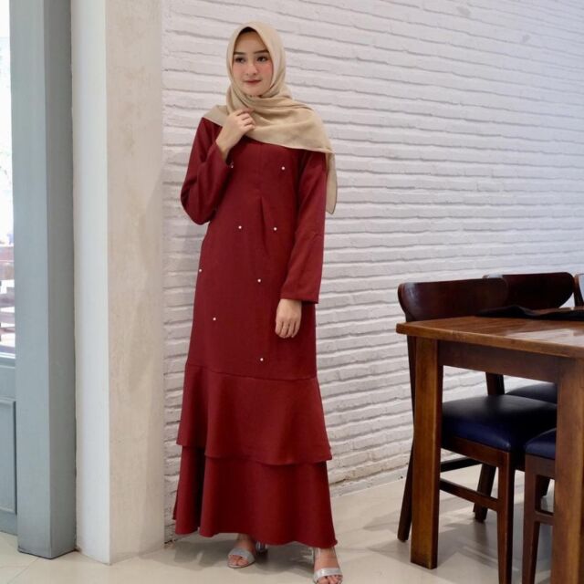 warna jilbab untuk baju maroon