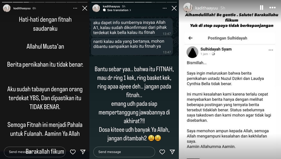 Sempat Bikin Heboh, Kabar Laudya Cynthia Bella Menikah dengan Ustaz Nuzul Dzikri Ternyata Hoax