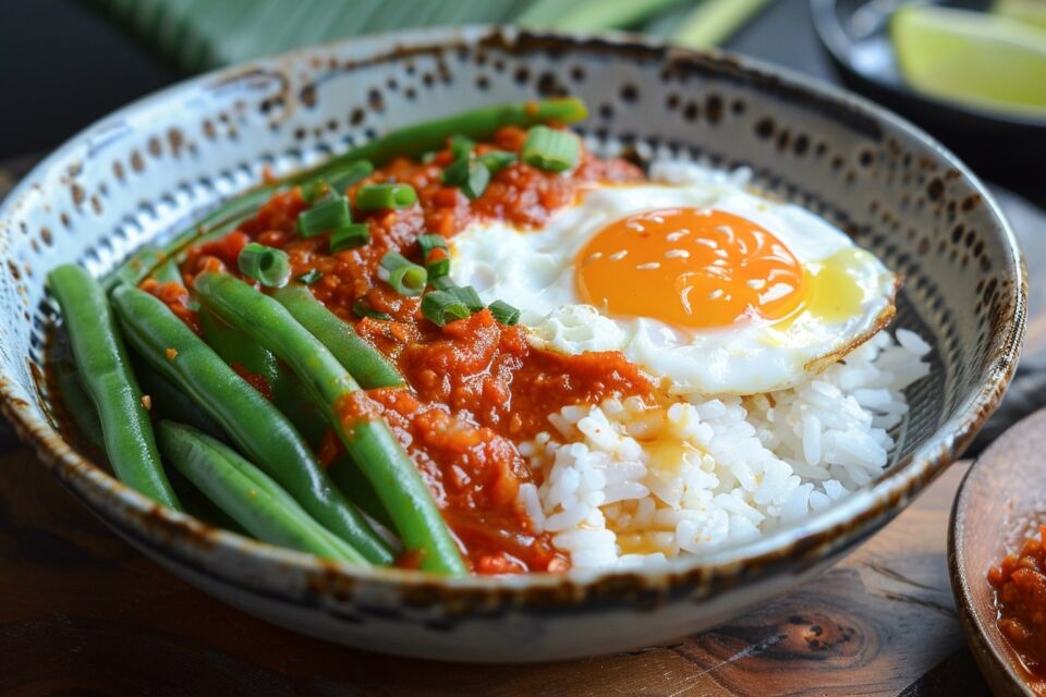 Rekomendasi Menu Masakan Seminggu Yang Murah Meriah - telur balado dengan kacang panjang