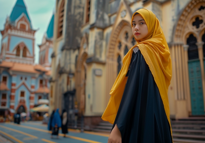 9 Warna Jilbab yang Cocok untuk Baju Kuning Mustard