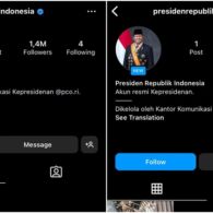 Gebrakan Baru, Negara dan Presiden Repulik Indonesia Kini Punya Akun Instagram Resmi