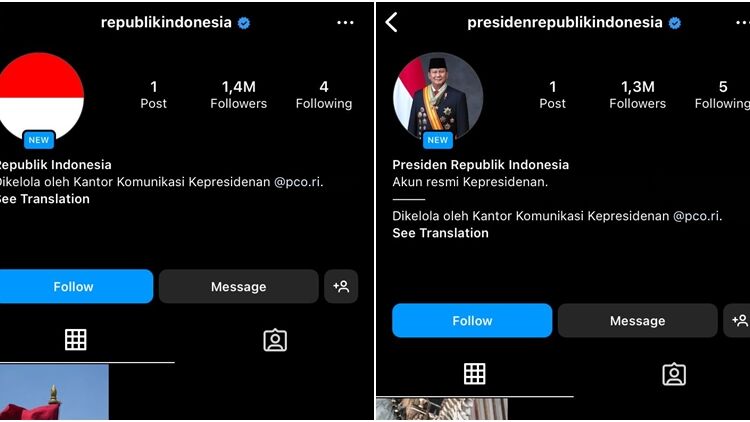 Gebrakan Baru, Negara dan Presiden Repulik Indonesia Kini Punya Akun Instagram Resmi