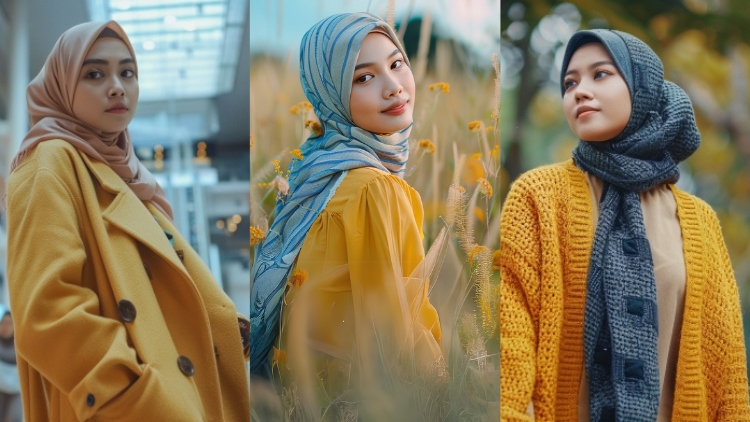 9 Warna Jilbab yang Cocok untuk Baju Kuning Mustard