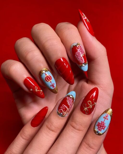 10 Ide Nail Art Imlek yang Estetik, Unik, dan Modern