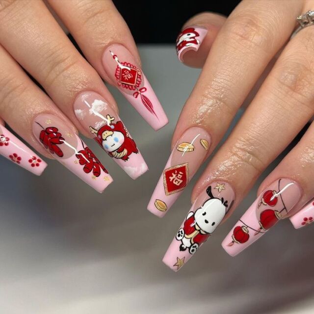 10 Ide Nail Art Imlek yang Estetik, Unik, dan Modern